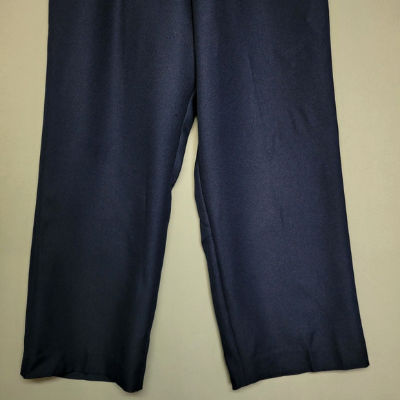 Alfred Dunner Straight Leg Pants Slacks Womens 16 Navy Blue Elastic Waist New - Picture 6 of 11